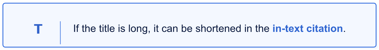 APA in-text citation without an author