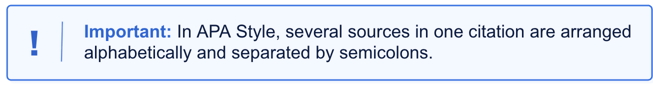 APA citation with several sources