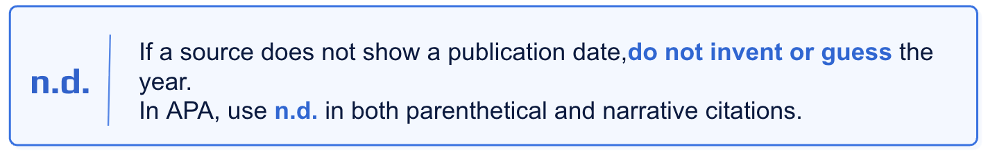 APA in-text citation without a date