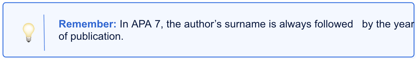 APA in-text citation with one author
