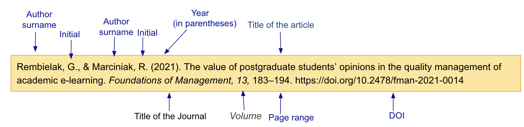 APA journal article reference without an issue number