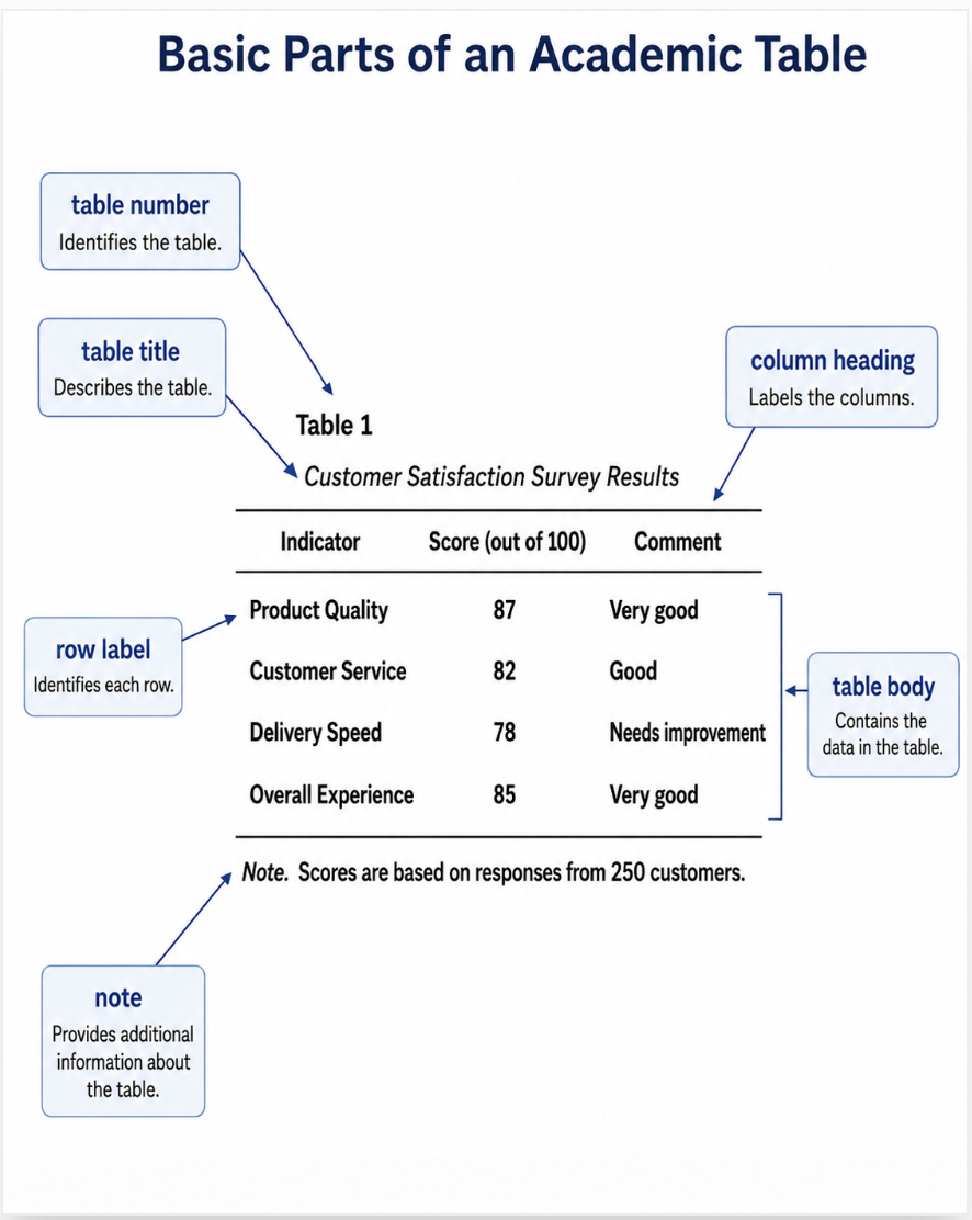Readable APA table formatting