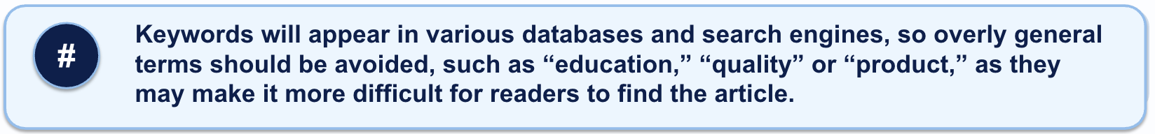 Research paper keywords example